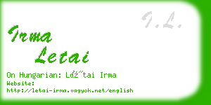 irma letai business card